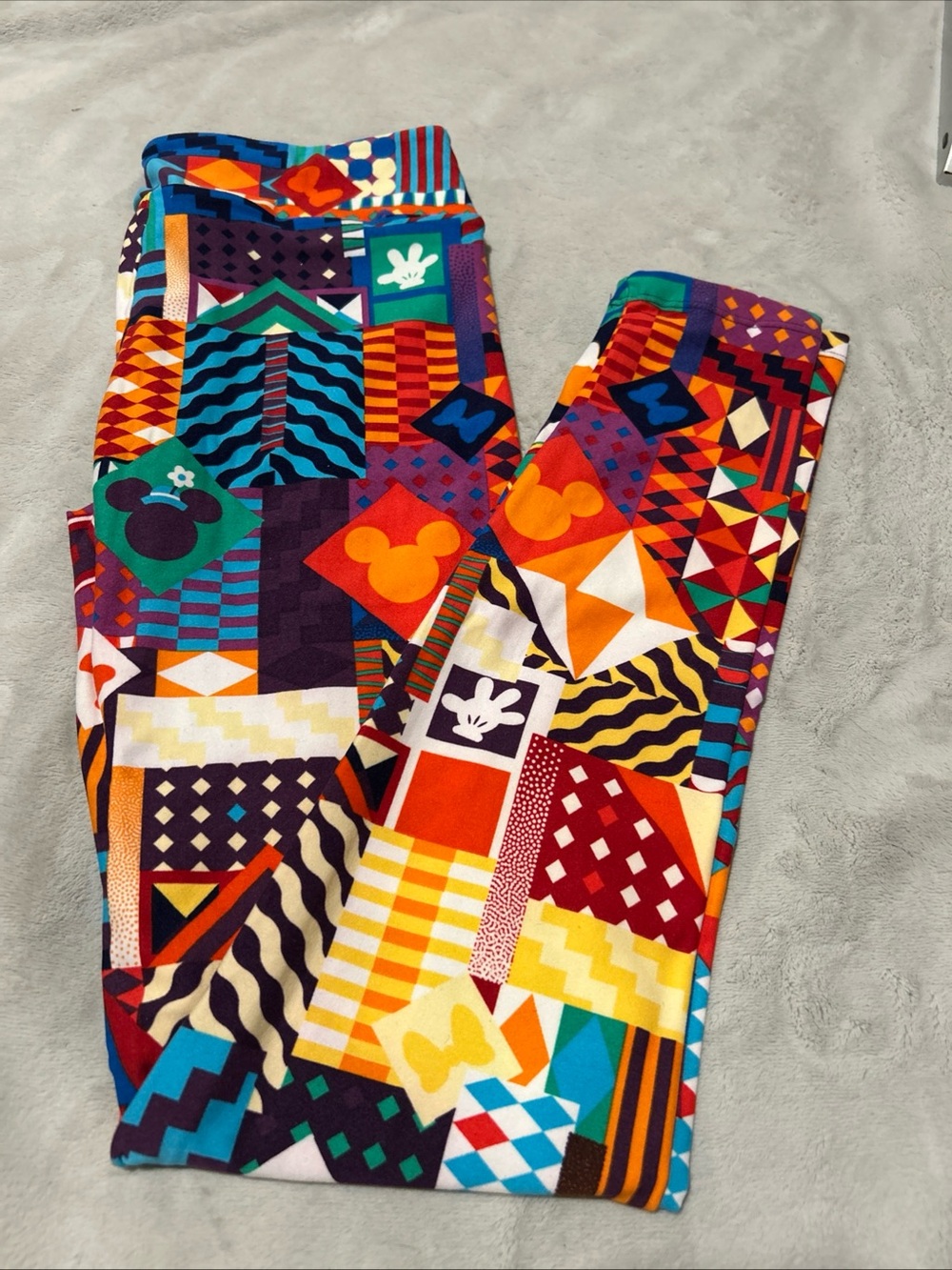 LuLaRoe NWOT Disney One Size Leggings! Multicolor Aztec  Mickey/Minnie Heads